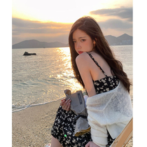 Tea Hysteria Style Retro Gentleness 2021 New Spring First Love Harness Broken Flowers One-piece Dress Children Two Suits Summer