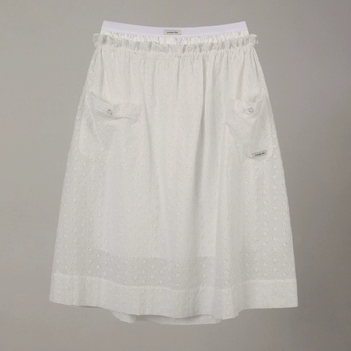 Low Classic Box Юбка 2024 Весна и летняя Новая корейская версия запятой в середине длины юбки