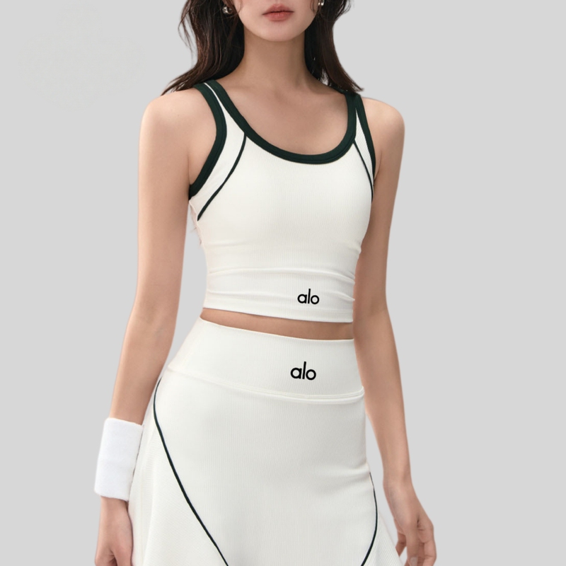 Aio Tennis Sports Suit Women's Running Shock-Proof Yoga Vest Fitness Short Skirt Badminton Training Clothes Aio Tennis Sports Suit Women's Running Shock-Proof Yoga Vest Fitness Short Skirt Badminton Training Clothes