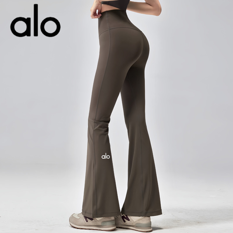 Aio High-Waisted Butt-Lifting Yoga Pants for Women, Outdoor Running Sports Flared Pants, Outerwear Training Fitness Flared Long Pants for Autumn