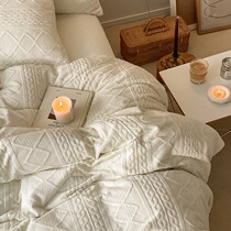 Milk Suede Four Pieces Winter Coral Suede Plus Suede 2021 New Tide Quilt Cover Flannel Bed Linen Bed supplies
