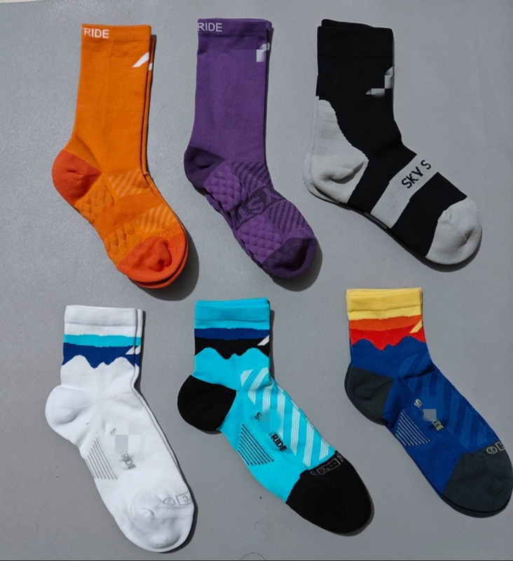 Professional Marathon Running Socks, Sports Mid-Calf Socks for Men and Women, Mushroom-Soled Quick-Drying Socks