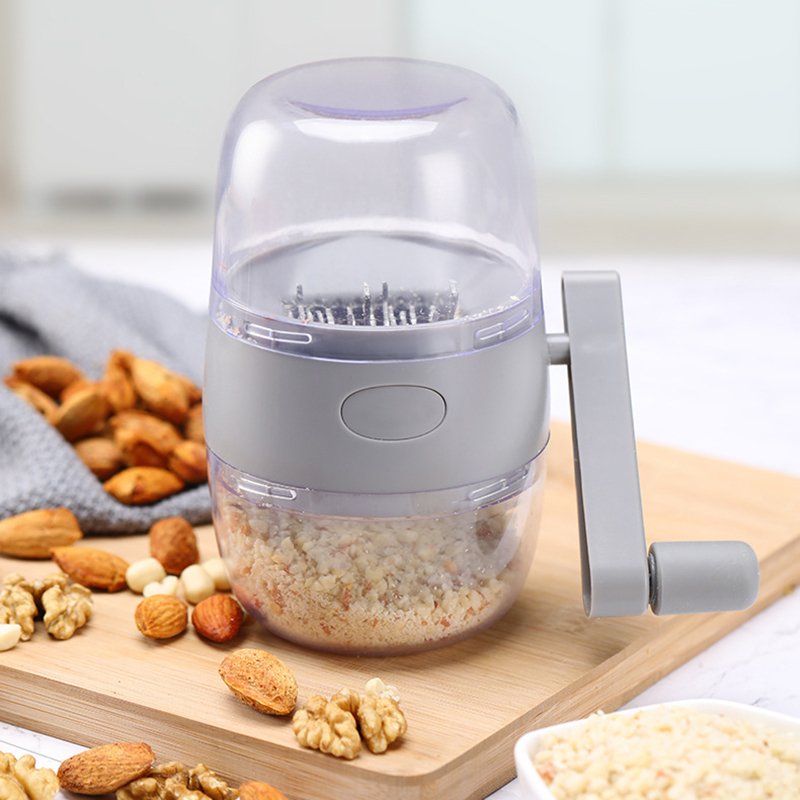 Peanut and Nut Grinder, Multifunctional Nut Crusher and Mixer, Hand-Cranked Small Walnut Kernel and Dried Fruit Crushing Tool