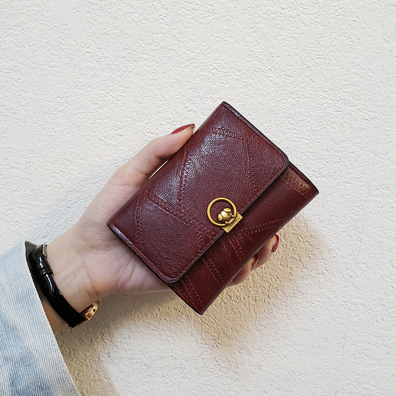 Scarecrow Women's High-End Short Wallet New Student Simple Retro Card Holder 70% off Coin Purse Id Holder