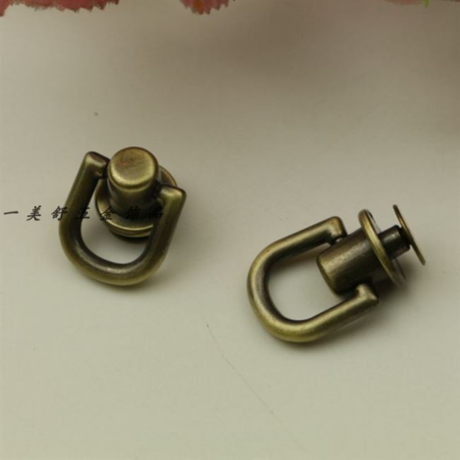 Vít D vòng D khóa ở cả hai bên của túi treo dây chuyền túi ở cả hai bên của túi Phụ kiện phần cứng kim loại tự làm - Phụ kiện hành lý