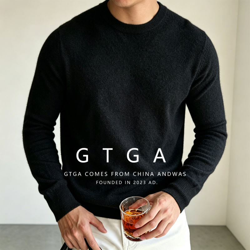 【Mohair】Gtga New Winter Round-Neck Pullover Solid Color Men's Thickened Sweater Lazy Style Knitwear 【Mohair】Gtga New Winter Round-Neck Pullover Solid Color Men's Thickened Sweater Lazy Style Knitwear
