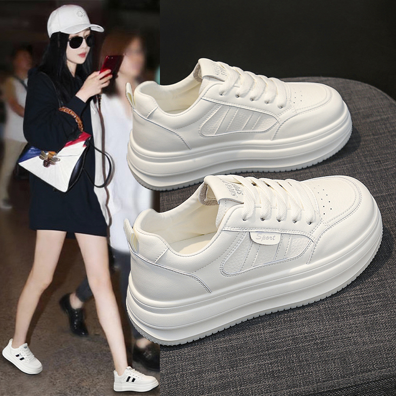 Popular Thick-Soled White Sneakers for Women 2026 New Spring and Autumn Sports Casual Shoes for Middle School Students Platform White Women's Shoes Popular Thick-Soled White Sneakers for Women 2026 New Spring and Autumn Sports Casual Shoes for Middle School Students Platform White Women's Shoes