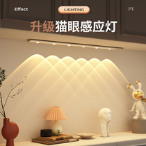 Led charging human body induction Wired Cat Eye Ripple Genguan Cabinet Shoes Cabinet Wine Cabinet Entrance aisle Lamp with strips