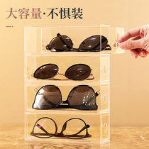 Glasses containing box acrylic transparent Dogshot mirror display shelf multilayer sunglasses collection box day style home