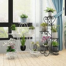 Iron flower frame multi-layer floor balcony flower frame green rot frame decorated orchid special frame