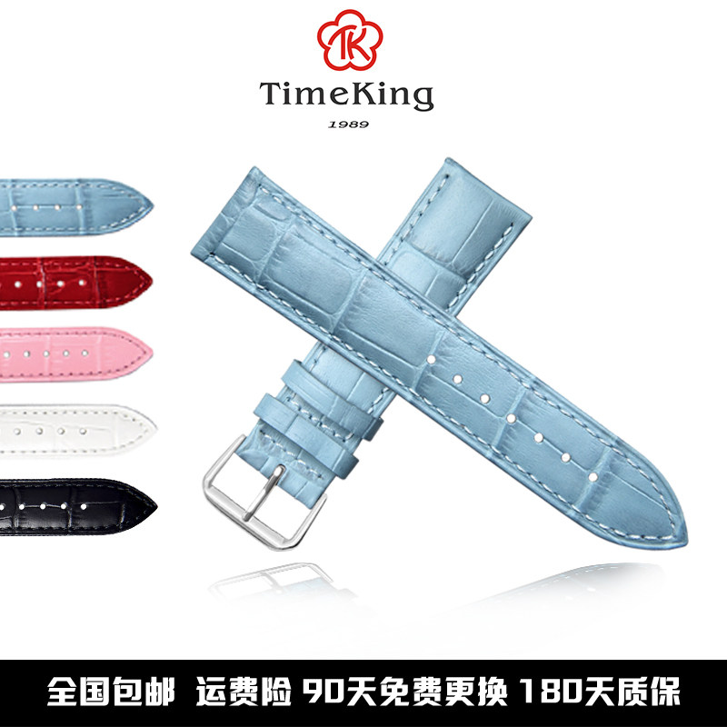 Substitute dw genuine leather with male and female original leather strap black brown cow leather retro universal meter with tk6006