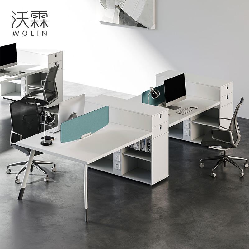 Staff Desk Chair Portfolio Brief About Modern station Office Screen Screen Holder Four Employees Financial Desk