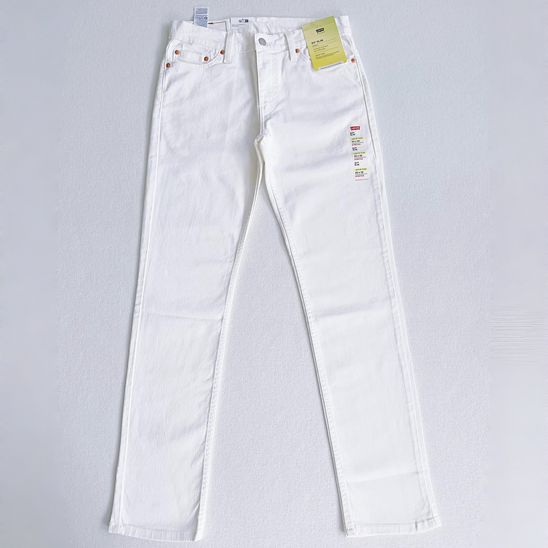 Authentic American Levis Men's 511 Low-Waist Slim Straight White Casual Jeans 04511-1943