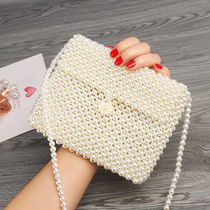 Pearl Bag Package Summer Diy Children Pearl Bag Handmade Pearl Bag Material Braiding Women Ins 100 lap net red phone bag