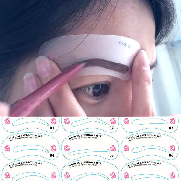 Makeup artifact lazy full set of eyebrow trimming artifact fixed eyebrow shape plastic eyebrow card eyebrow trimming template one word eyebrow card eyebrow shape