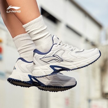 Li-Ning Men's Running Shoes Sneakers 2024 Spring New Mesh Breathable Shock-Absorbing Running Dad Shoes Arlr013