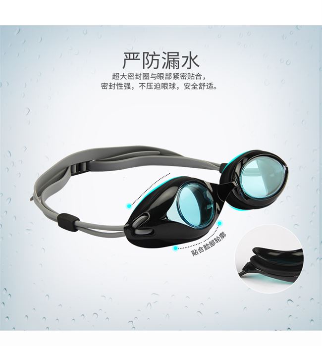 Bơi lội Không thấm nước Bơi Kính cận thị mới Kính chống sương mù HD Kính cận nam và nữ Khung lớn Thiết bị kính chuyên nghiệp - Goggles