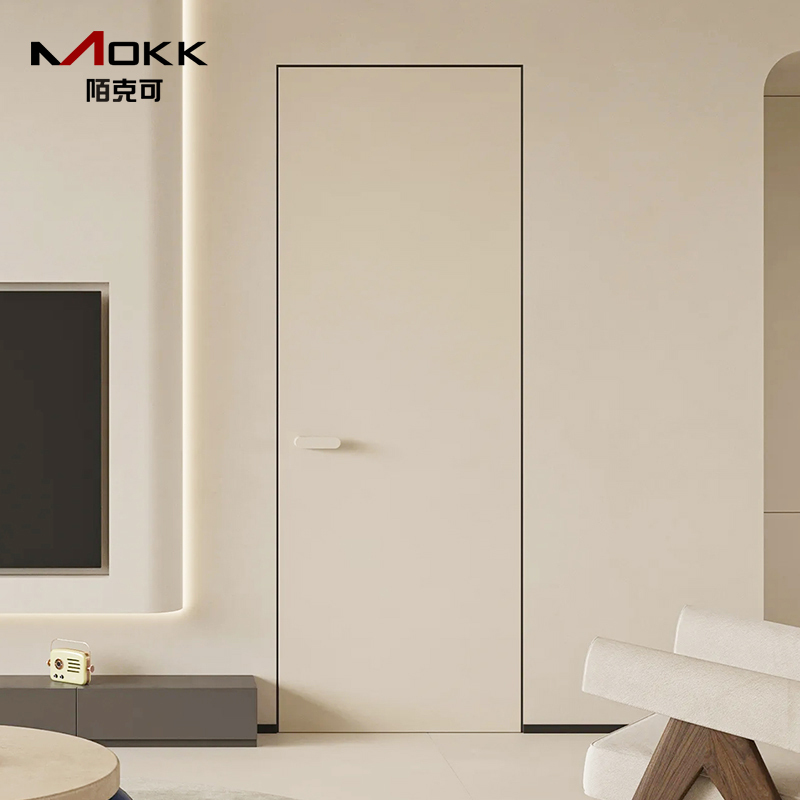 Minimalist Narrow-Edge Aluminum-Wood Interior Door, Bedroom Wooden Door, Invisible Door, Frameless Door, Full-Height Aluminum Honeycomb Background Wall Paint Door Minimalist Narrow-Edge Aluminum-Wood Interior Door, Bedroom Wooden Door, Invisible Door, Frameless Door, Full-Height Aluminum Honeycomb Background Wall Paint Door