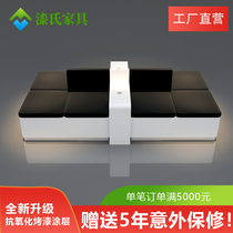 Waiting area sofa combination coffee table Bank Hall waiting chair paint Construction Bank rest area sofa