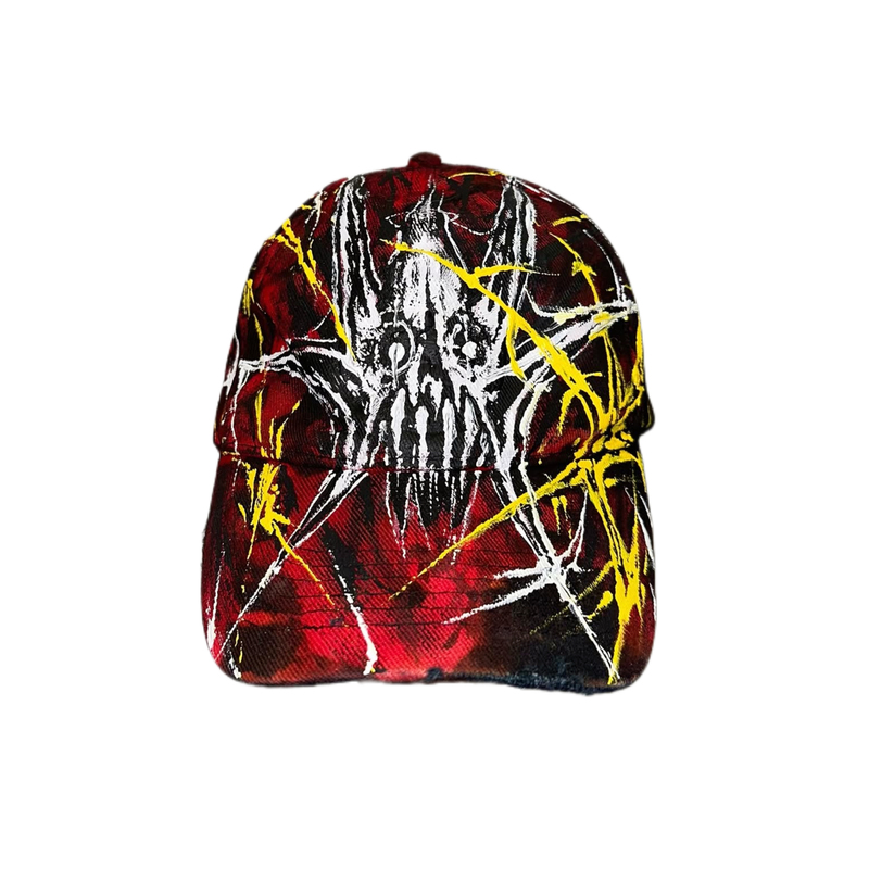 【Pharaoh Edition】Subway Bomb 3D Dot Glue Structure Texture Ink Out of Control Dark Hand-Painted Baseball Cap