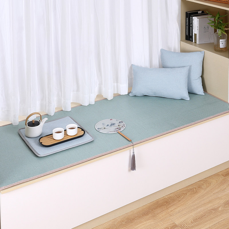 Day-style cotton linen window sill Floating Window Mat Four Seasons Universal Bedroom Balcony Tatami Mat Mat Cushion Fixed For Summer
