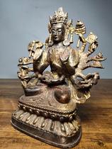 Timeout Hall Antique Ancient Play Old Goods Collection of Qing Dynasty Old Bronze Bronze Ware Pure Copper Saju Statue of Quasi Titi