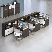 Minima Modern Desk Chair Composition 4 6 Persons Position Staff Table 2 Persons Cassetto Screen Staff Position Office Furniture