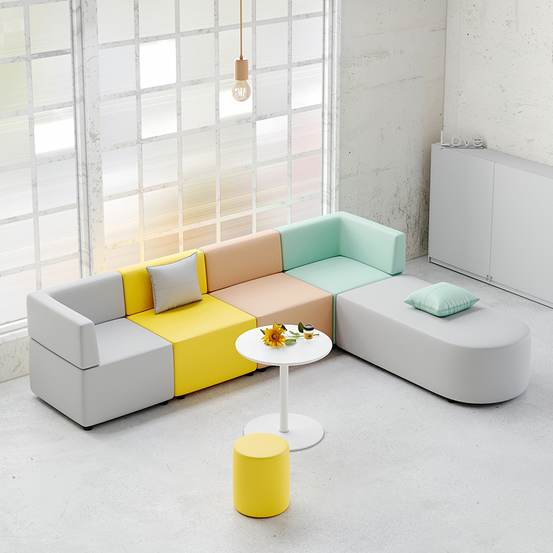 Office Dental Clinic Leisure Rest Area Reception Room Creative Kindergarten Training Institution Sofa Coffee Table Combination Office Dental Clinic Leisure Rest Area Reception Room Creative Kindergarten Training Institution Sofa Coffee Table Combination