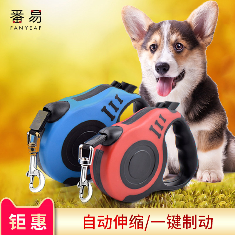 Gold Rush Exchange Dog Cat Automatically Reduced Traction Rope Walking Dog Rope Cat Teddy Bomecokee Medium Size