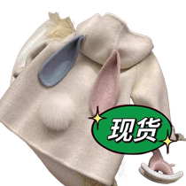 Bala Childrens Woolen Coat Spring Woolen Coat 2024 New Spring Clothes Baby Medium Long Girls Spring and Autumn