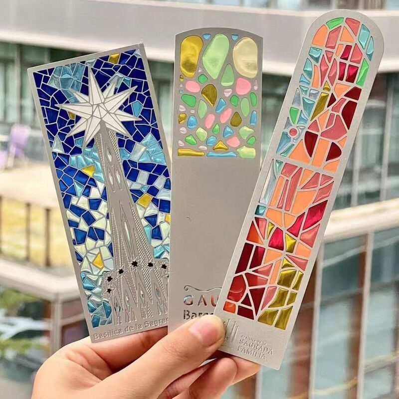 La Pedrera, Casa Milà, Barcelona, Spain, Light-Transmitting Fridge Magnet, Colorful Light and Shadow Cultural and Creative Bookmark Souvenir