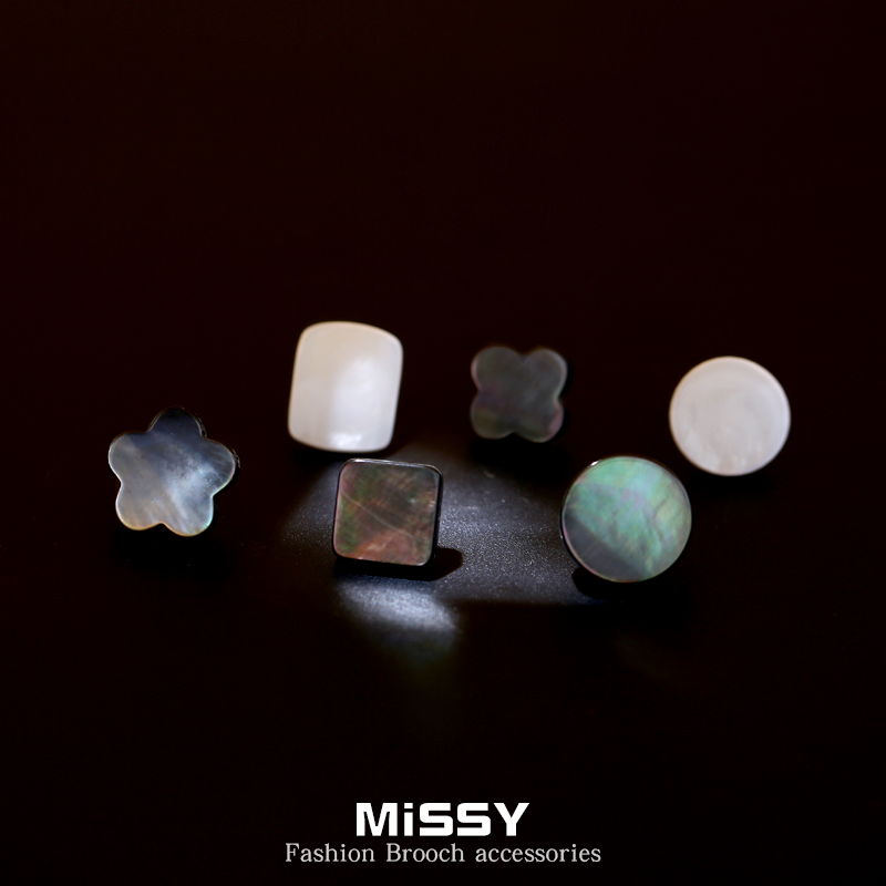 Shell anti-walking light buckle open-shirt neckline decoration 100 buckle needle minimalist with small brooch and upscale female pin fixing clothes