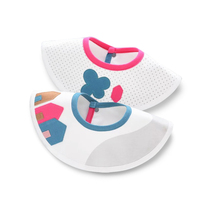 Baby bib saliva towel baby bib cotton waterproof 360 degree rotatable anti-spit milk round cartoon cute