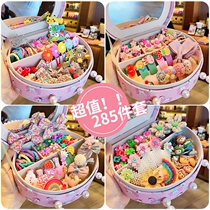 One year old woman baby full year old gift hair decoration suit little girl cute birthday princess upscale child gift box head