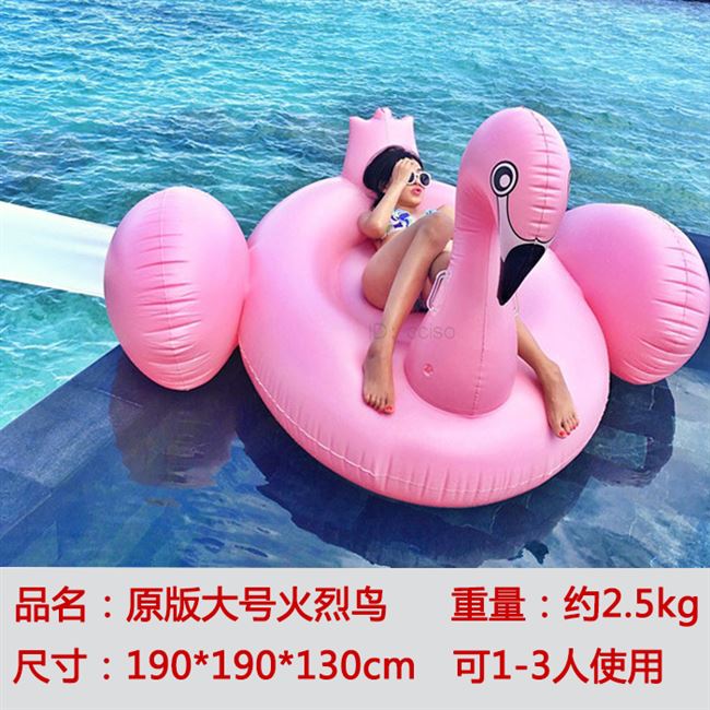 Trẻ em nổi thoát nước Internet kỳ lân màu đỏ hồng vàng hồng hạc vòng bơi dành cho người lớn có thể bơm hơi đồ chơi giường nổi - Cao su nổi