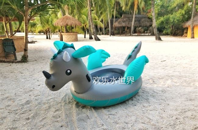 Trẻ em nổi thoát nước Internet kỳ lân màu đỏ hồng vàng hồng hạc vòng bơi dành cho người lớn có thể bơm hơi đồ chơi giường nổi - Cao su nổi
