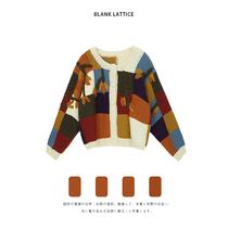 Blank palette) ancient vintage sweaters sweet and cute knit cardiovert gentle and lazy-style blouses