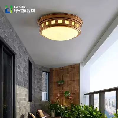 LED outdoor radar induction round ceiling light waterproof moisture-proof mosquito-proof light outdoor courtyard door eaves light