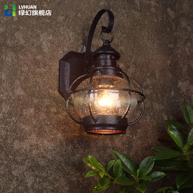 American Retro Outdoor Waterproof Wall Lamp Courtyard Large Doorway Balcony Hallway Aisle Wall Light Villa Garden Outdoor Lights