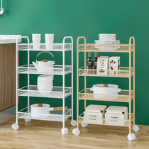 Shelve trolley Trolley Kitchen Containing Shelf Floor Multilayer Bedroom Bedside Home Snack Mobile with wheel storage rack