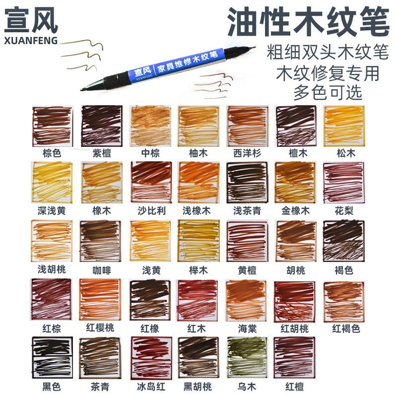 Wood grain pen furniture repair texture ultra-fine touch-up paint pen scratches off paint touch-up paint pen oily wood grain repair pen