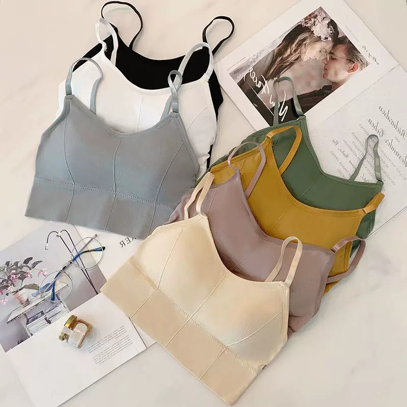 U-shaped Back Bra Tube Top Women Crop Top Daisy Pattern
