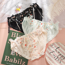 Bowknot cotton student low-rise underwear ladies
