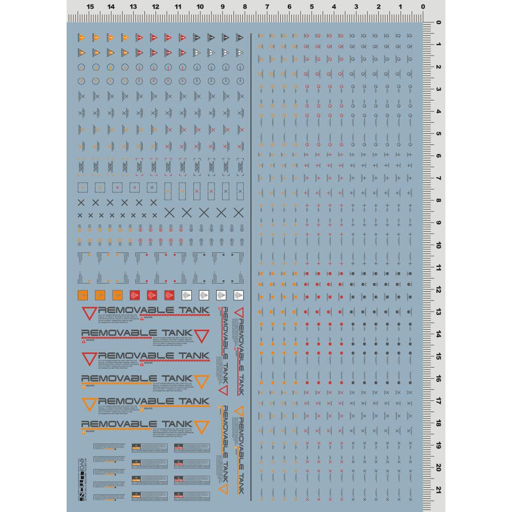 (EVO)MG 1:100 NC06-G HIQ style general warning system special water sticker (large size)
