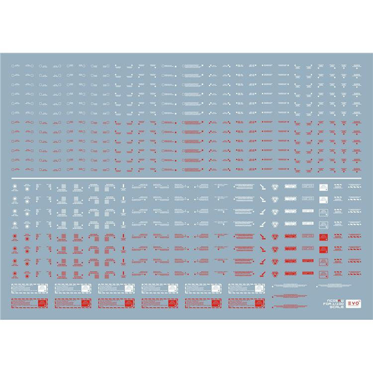 (EVO)MG 1:100 NC05C HIQ style (warning system) special water sticker (safflower white)