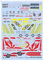 Aircraft model 1:48 F-14A fighter (collection) general logo special decal (69321)