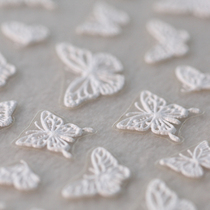 Net red popular Japanese manicure butterfly sticker zebra pattern BAO WEN lace ultra-thin and ultra-serving three-dimensional relief texture