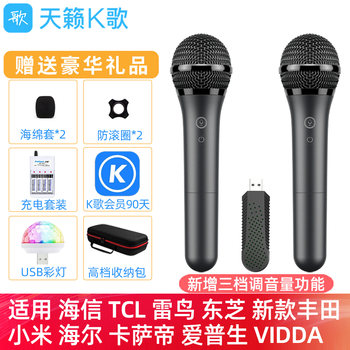 Teana Karaoke Mm-9D Wireless Microphone Compatible with Xingying Epson Projector, Suitable for Toyota, Tcl, Haier, and Hisense Tvs