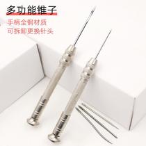 Leather hand stitcher sewing machine DIY leather art leather carving sewing tool bag wax thread canvas cone needle