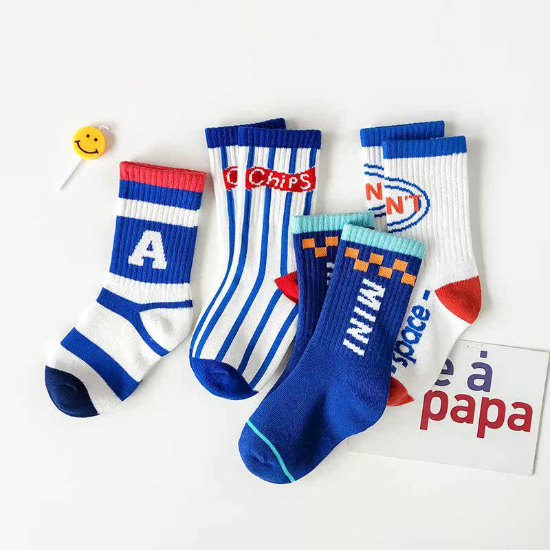 Children Socks Autumn Winter Boy Tide Ins South Korea Cotton Quality Kid Football Basketball Sports W Tide Cool Socks Stocking